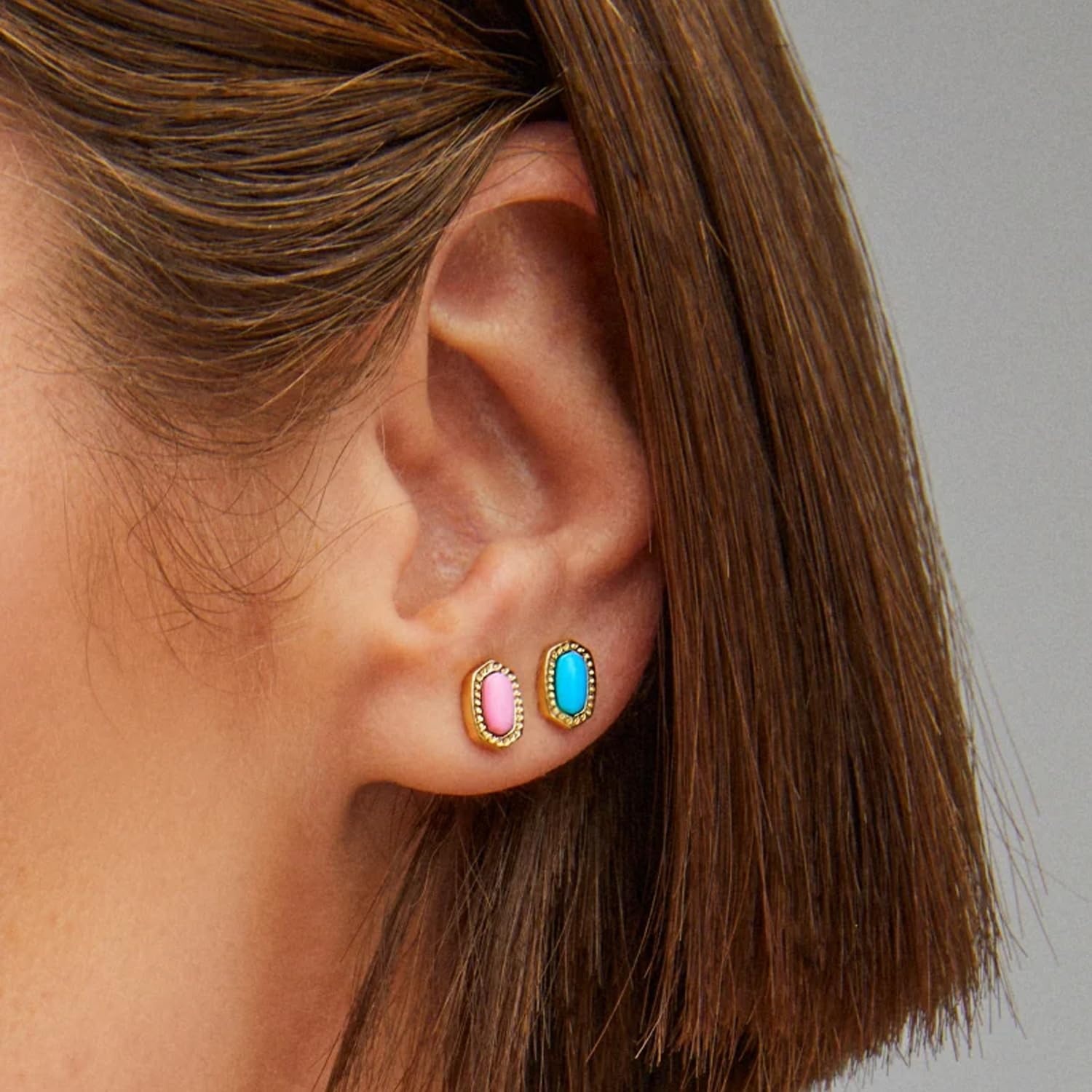 image:imageKendra Scott Mini Ellie 14k GoldPlated Stud Earrings Fashion Jewelry for WomenGOLD TURQUOISE