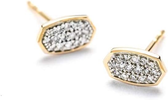 image:imageKendra Scott White Diamond Marisa Stud Earrings in 14k Gold Fine Jewelry for Women14K YELLOW GOLD CRYSTAL CLEAR DIAMOND