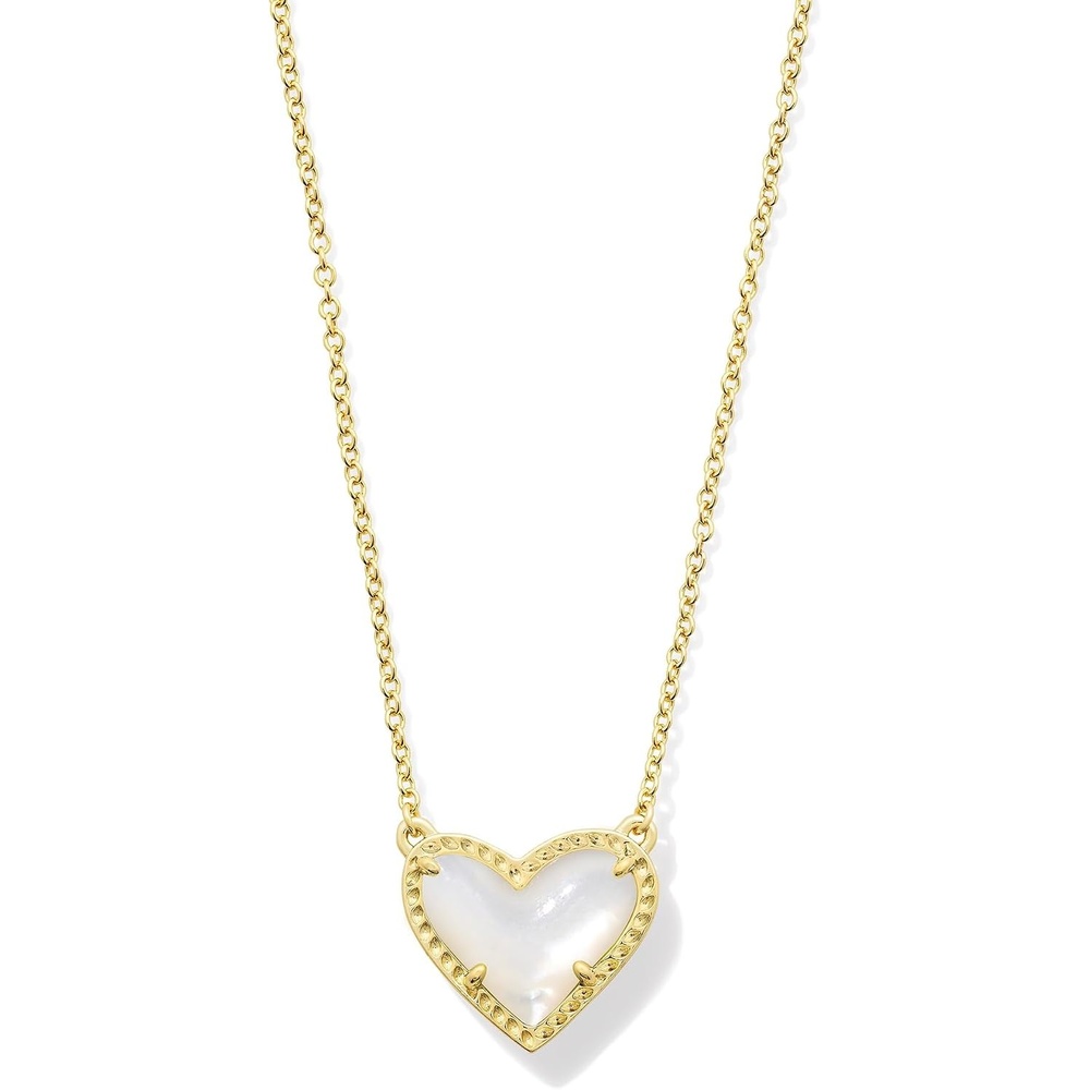 image:imageKendra Scott Ari Heart Adjustable Length Pendant Necklace for Women Fashion JewelryIVORY MOTHER OF PEARL