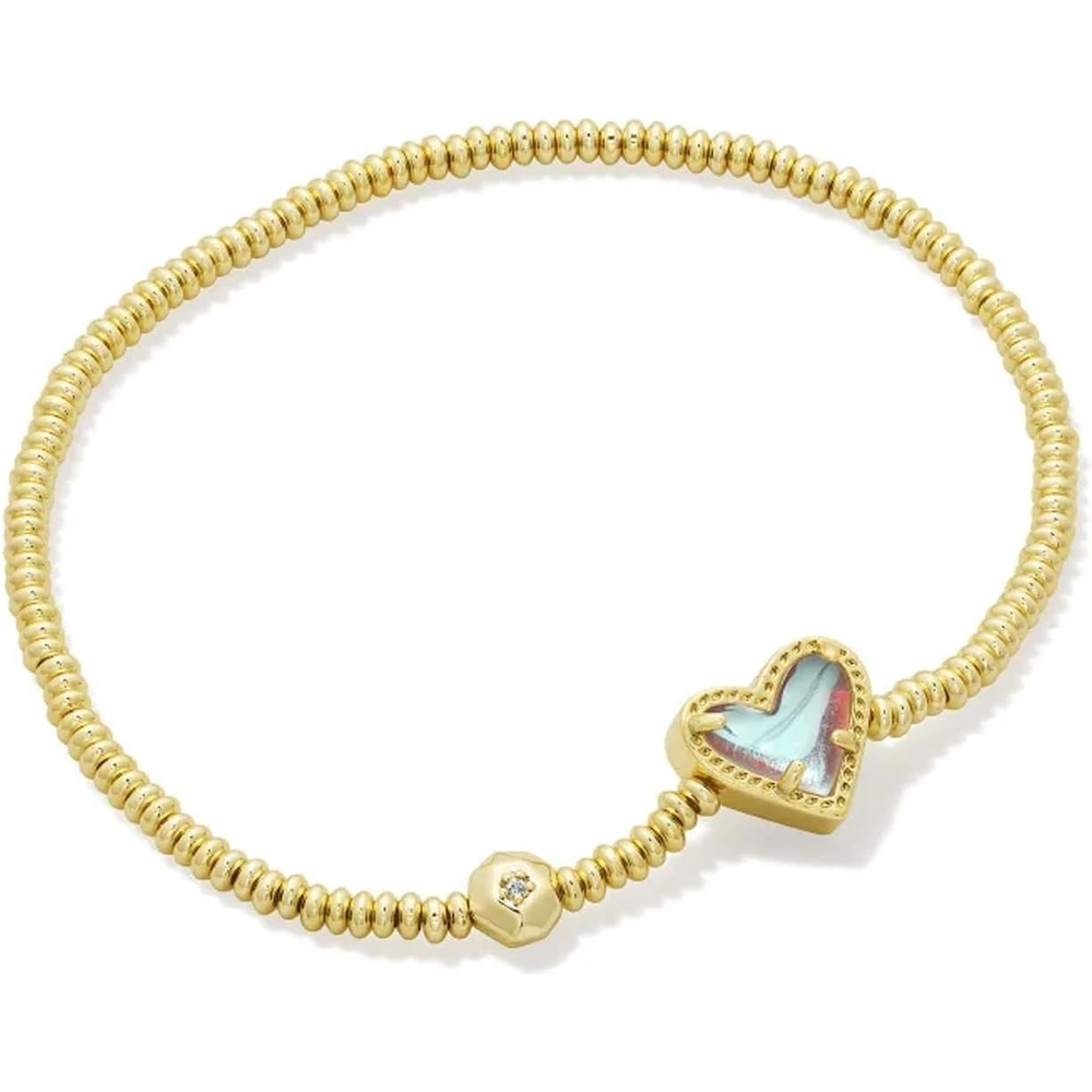 image:imageKendra Scott Ari Heart Stretch Bracelet Fashion Jewelry for WomenGOLD  DICHROIC GLASS