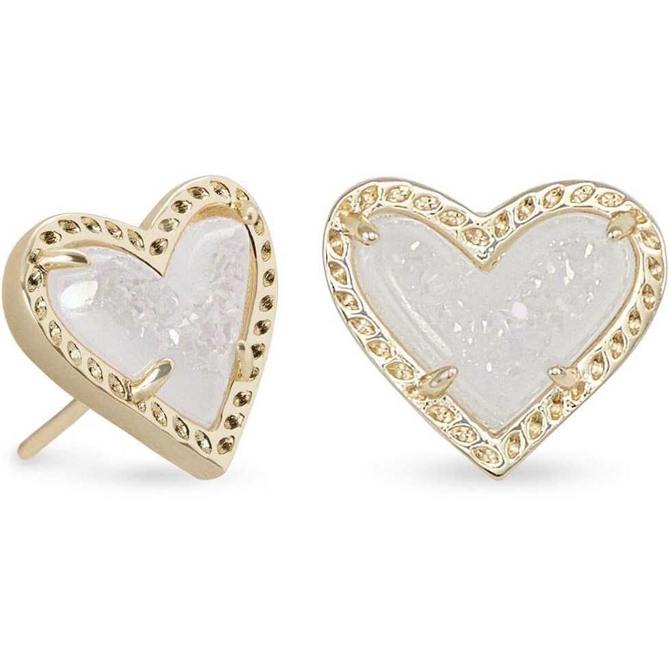 image:imageKendra Scott Ari Heart Stud Earrings for Women Fashion JewelryGOLD IRIDESCENT DRUSY