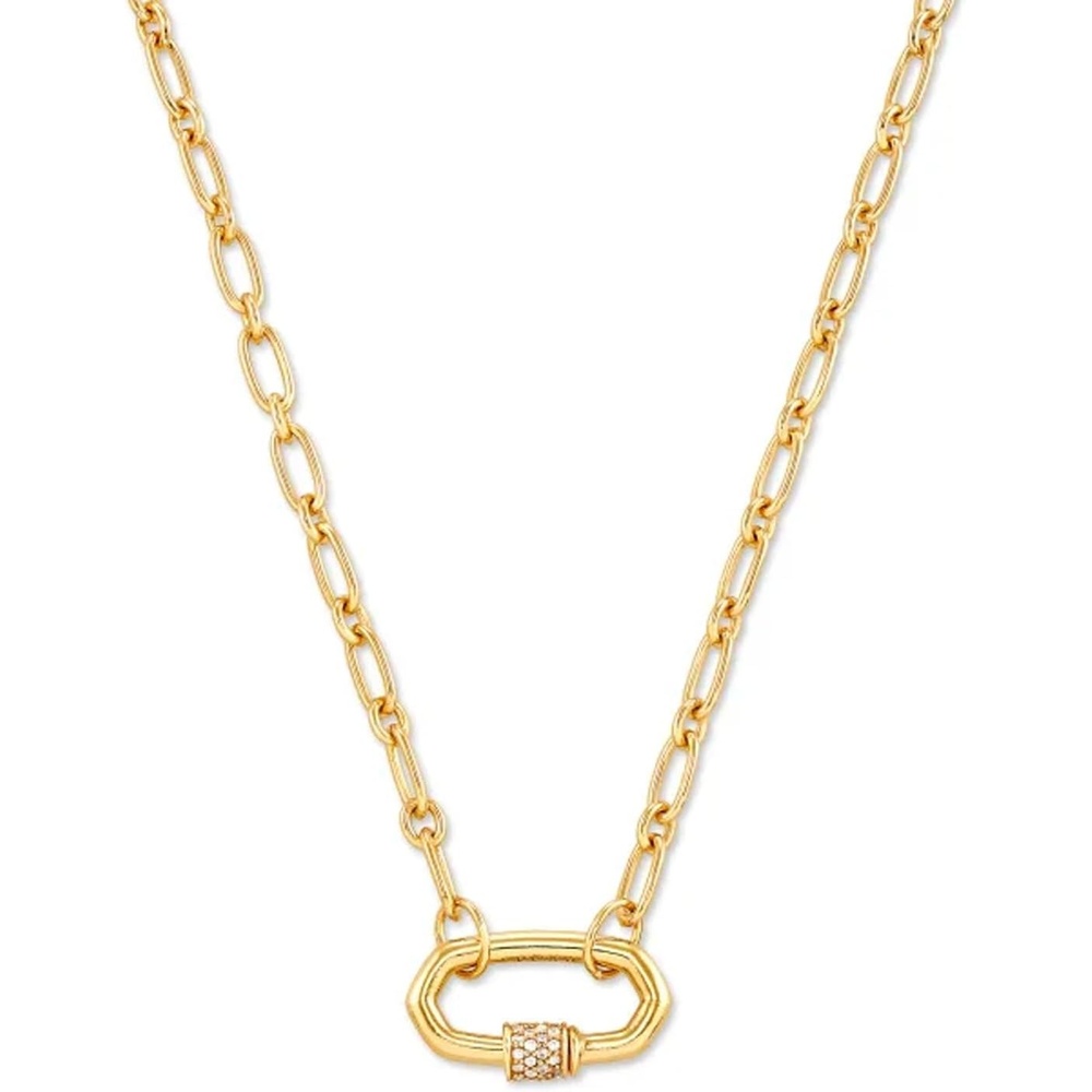 image:imageKendra Scott Bristol Link Necklace 18K Gold Vermeil DemiFine Jewelry for Women White Sapphire