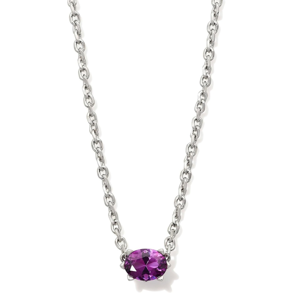 image:imageKendra Scott Cailin Pendant Necklace Fashion Jewelry for WomenRHODIUM PURPLE CRYSTAL