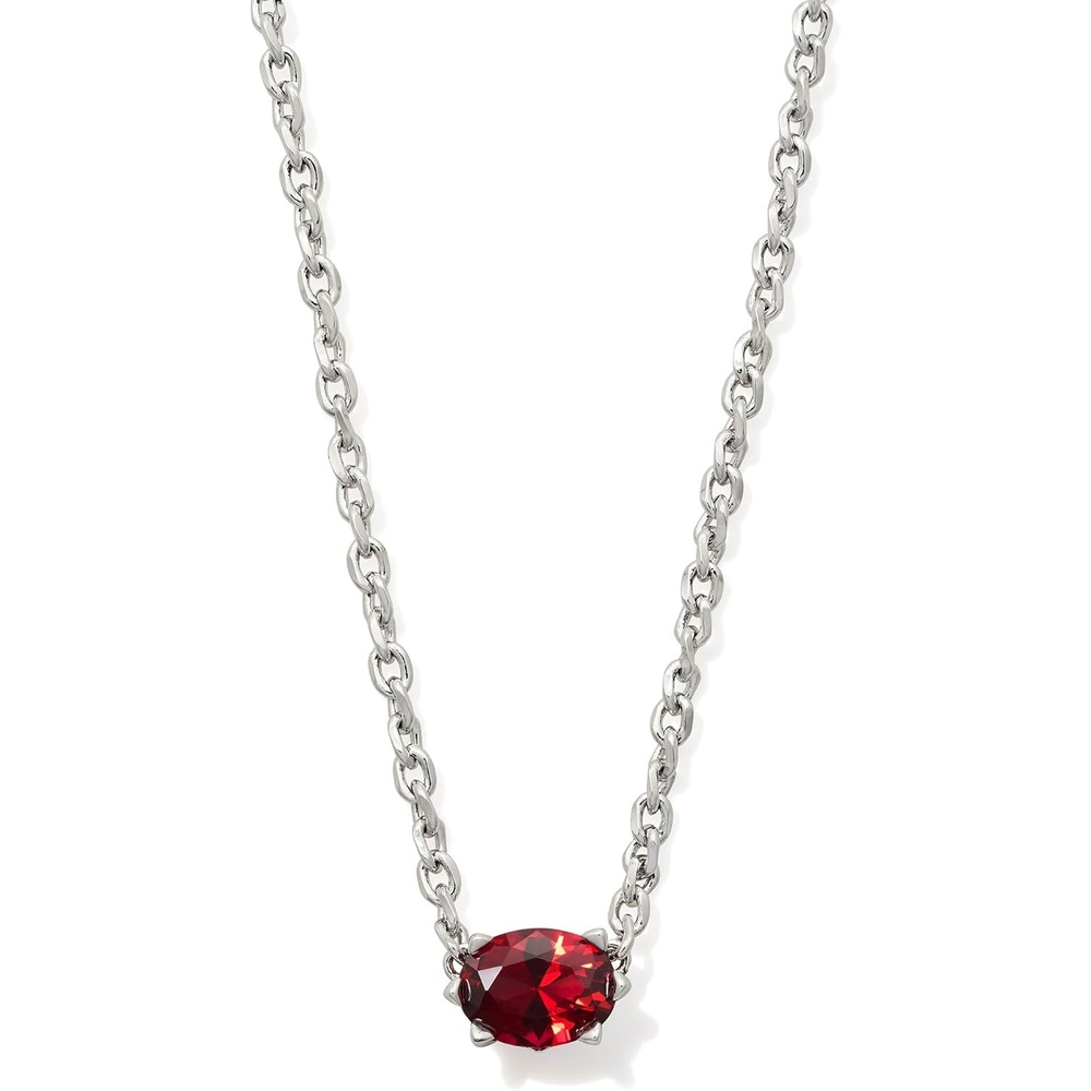 image:imageKendra Scott Cailin Pendant Necklace Fashion Jewelry for WomenRHODIUM RED CRYSTAL