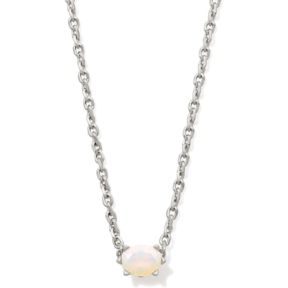 image:imageKendra Scott Cailin Pendant Necklace Fashion Jewelry for WomenRHODIUM  WHITE IRIDESCENT CRYSTAL