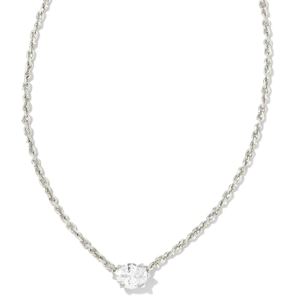 image:imageKendra Scott Cailin Pendant Necklace Fashion Jewelry for WomenRHODIUM METAL WHITE CUBIC ZIRCONIA