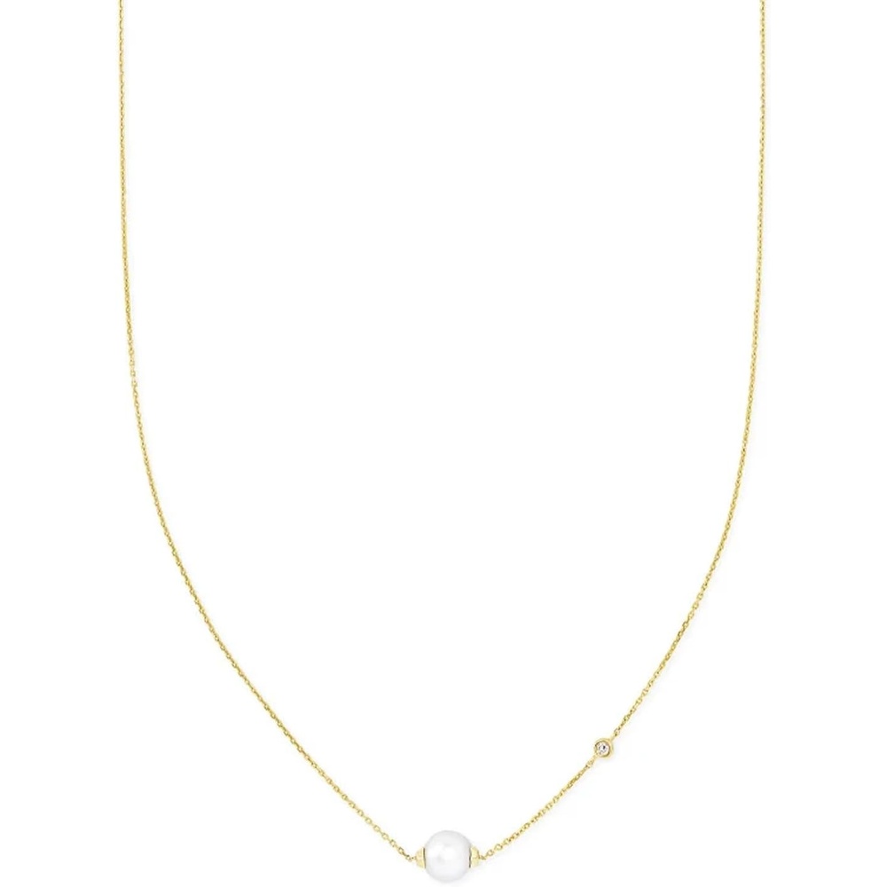 image:imageKendra Scott Cathleen 18k Gold Short Pendant Necklace Fine Jewelry for Women18K YELLOW GOLD WHITE PEARL