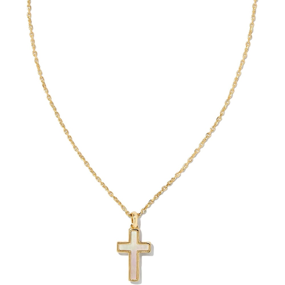 image:imageKendra Scott Cross Pendant Necklace for Women Fashion JewelryGOLD IVORY MOTHER OF PEARL