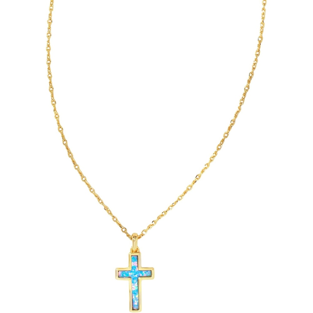 image:imageKendra Scott Cross Pendant Necklace for Women Fashion JewelryGOLD PERIWINKLE OPAL