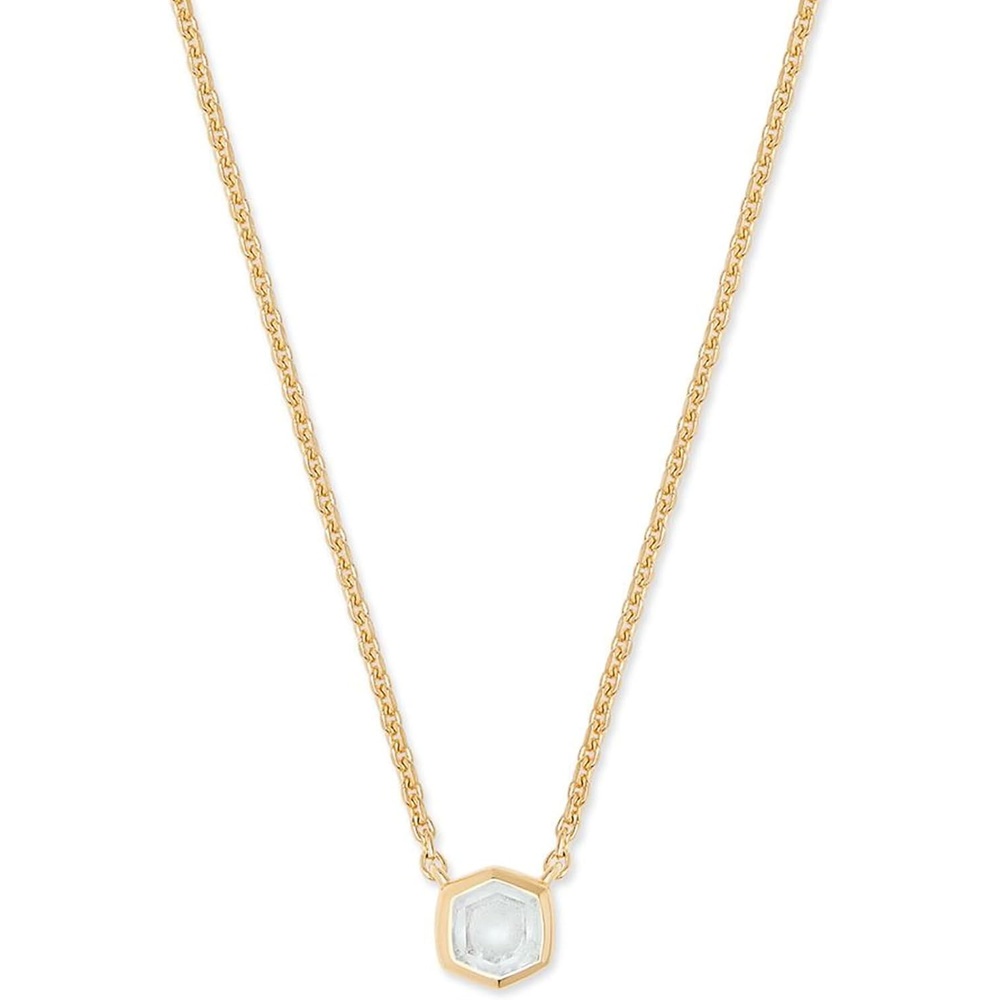 image:imageKendra Scott Davie Pendant Necklace in 18K Gold Vermeil DemiFine Jewelry for Women Rock Crystal