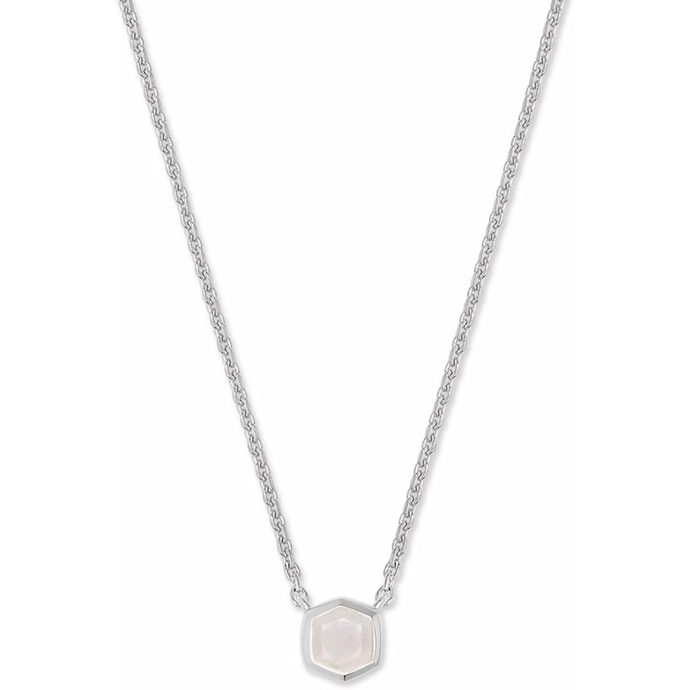 image:imageKendra Scott Davie Pendant Necklace in Sterling Silver DemiFine Jewelry for Women Rainbow Moonstone