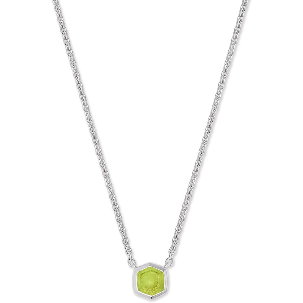 image:imageKendra Scott Davie Pendant NecklaceSTERLING SILVER GREEN PERIDOT