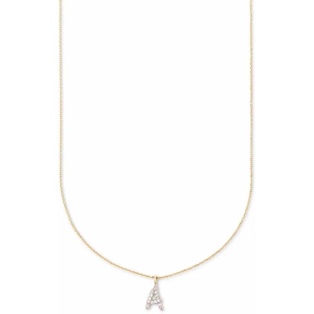 image:imageKendra Scott Diamond Letter AZ Pendant Necklace Fine Jewelry For WomenLETTER A