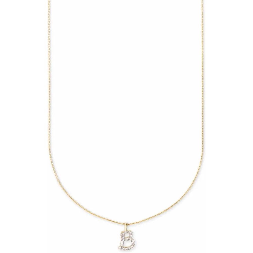 image:imageKendra Scott Diamond Letter AZ Pendant Necklace Fine Jewelry For WomenLETTER B