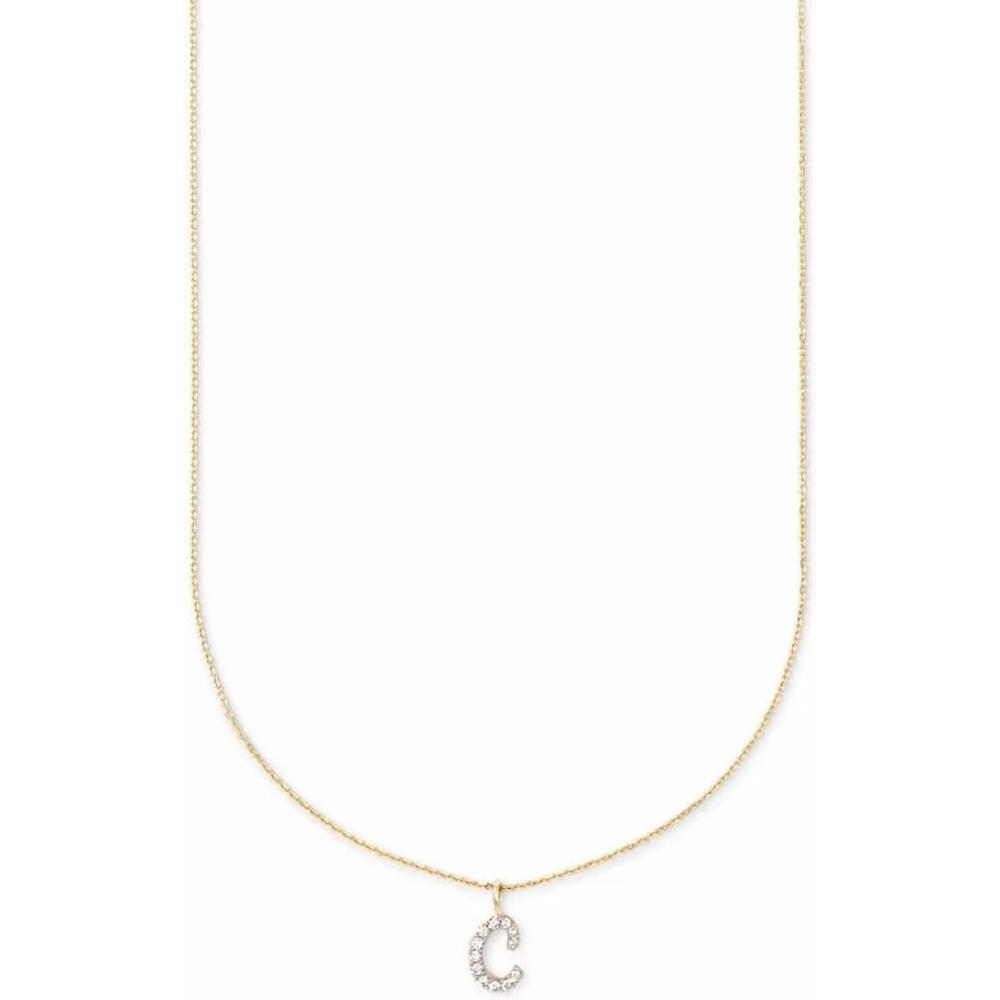 image:imageKendra Scott Diamond Letter AZ Pendant Necklace Fine Jewelry For WomenLETTER C