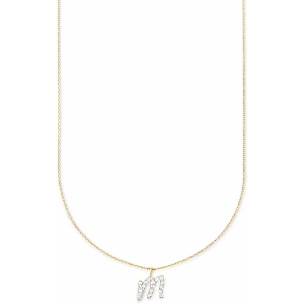 image:imageKendra Scott Diamond Letter AZ Pendant Necklace Fine Jewelry For WomenLETTER M