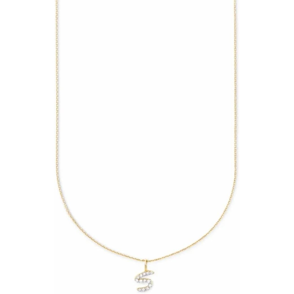 image:imageKendra Scott Diamond Letter AZ Pendant Necklace Fine Jewelry For WomenLETTER S