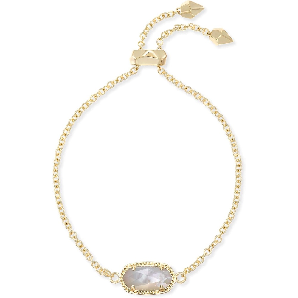 image:imageKendra Scott Elaina Adjustable Chain Bracelet for Women Fashion Jewelry GoldPlatedGOLD  IVORY MOTHER OF PEARL