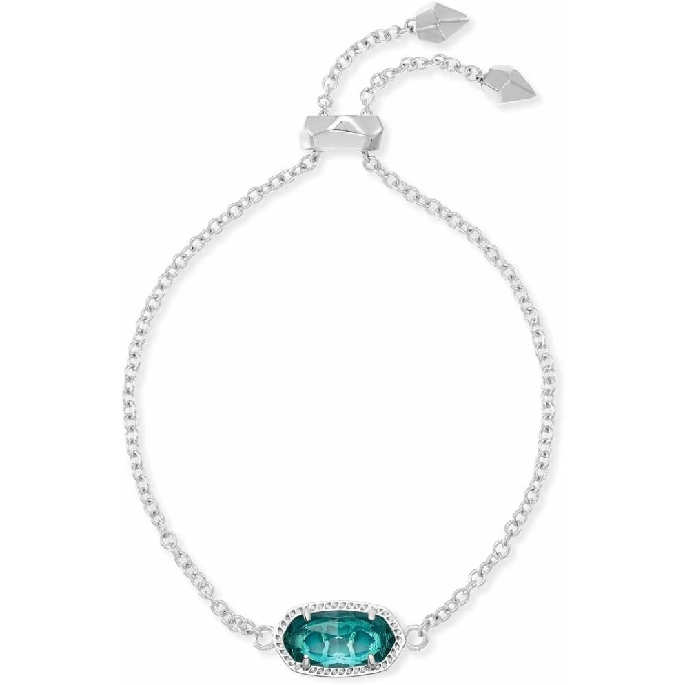 image:imageKendra Scott Elaina Adjustable Chain Bracelet for Women Fashion Jewelry GoldPlatedRHODIUM  LONDON BLUE