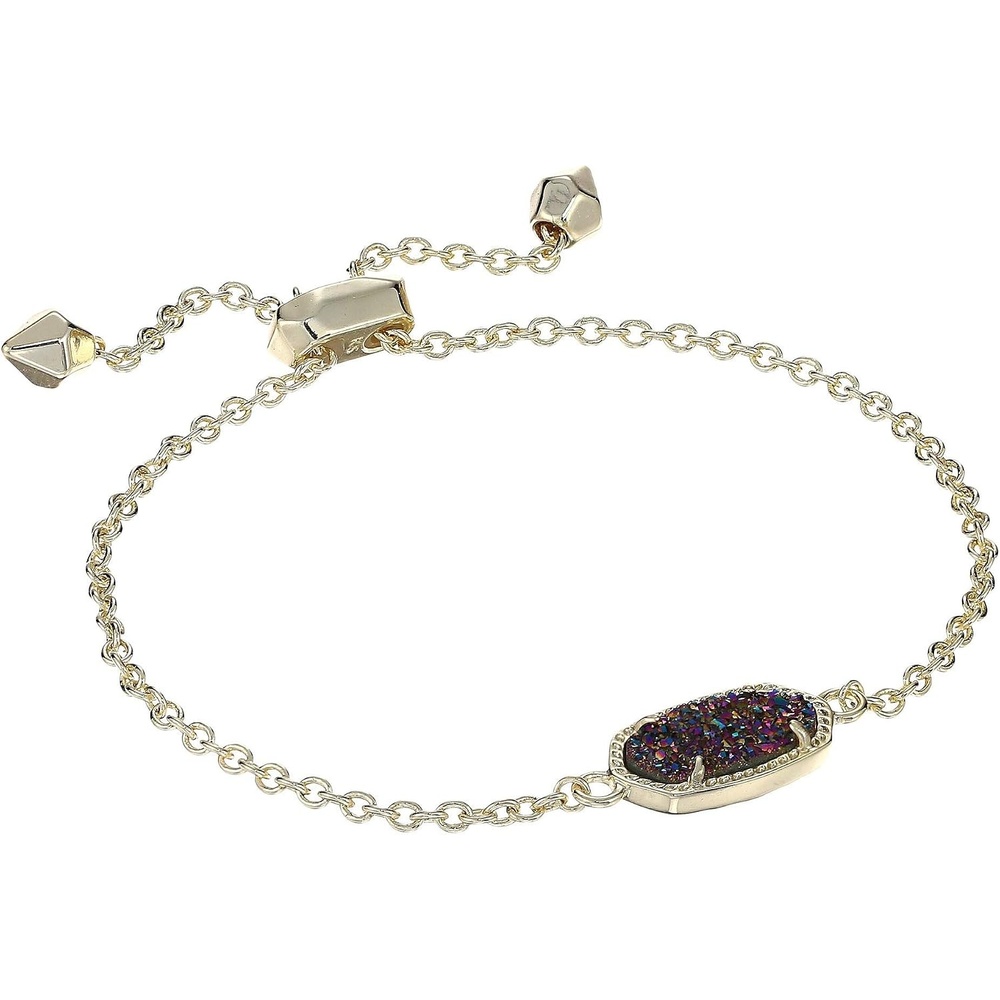 image:imageKendra Scott Elaina Adjustable Chain Bracelet for Women Fashion Jewelry GoldPlatedRHODIUM  MULTI DRUSY