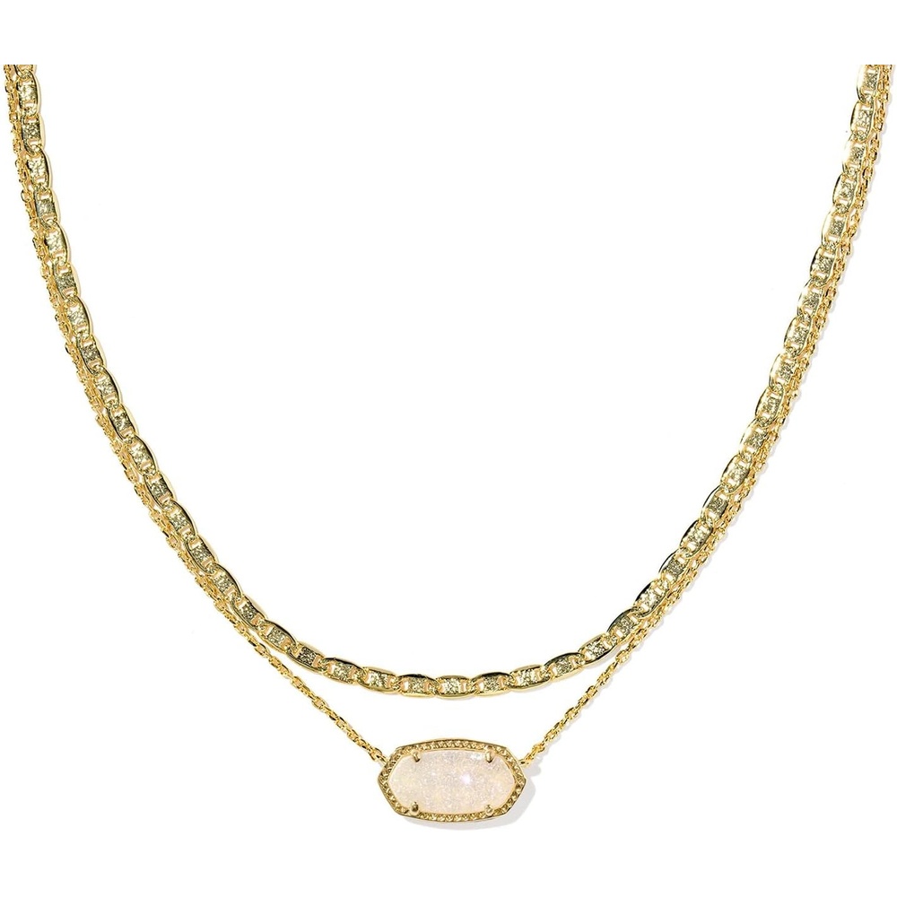 image:imageKendra Scott Elisa Multi Strand Necklace for Women Fashion JewelryGOLD IRIDESCENT DRUSY