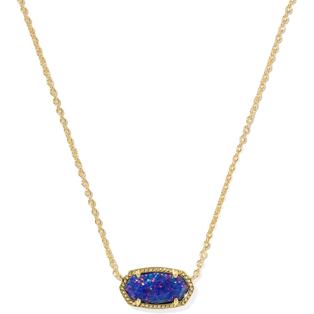 image:imageKendra Scott Elisa Pendant Necklace for Women Fashion Jewelry 14k GoldPlatedGOLD INDIGO LAB GROWN OPAL