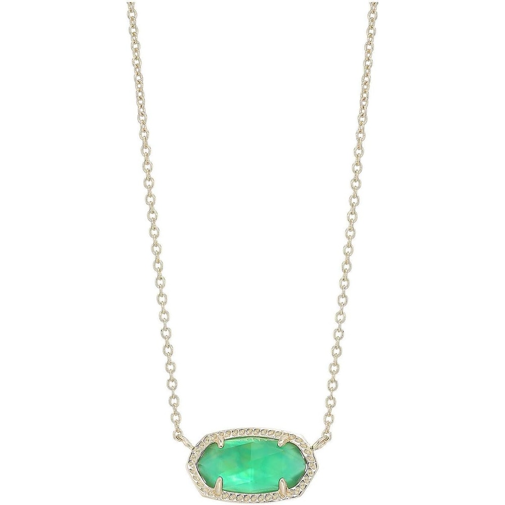 image:imageKendra Scott Elisa Pendant Necklace for Women Fashion Jewelry 14k GoldPlatedGOLD JADE GREEN ILLUSION