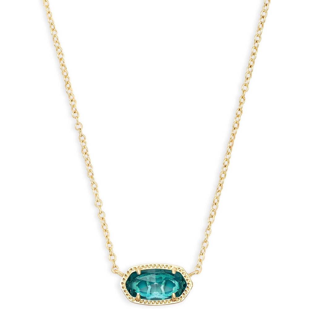 image:imageKendra Scott Elisa Pendant Necklace for Women Fashion Jewelry 14k GoldPlatedGOLD  LONDON BLUE CLEAR GLASS