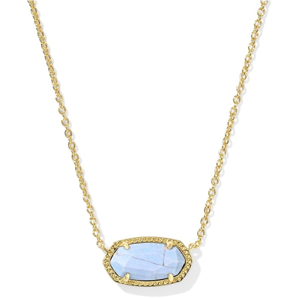 image:imageKendra Scott Elisa Pendant Necklace for Women Fashion Jewelry 14k GoldPlatedGOLD VARIEGATED LIGHT BLUE MAGNESITE