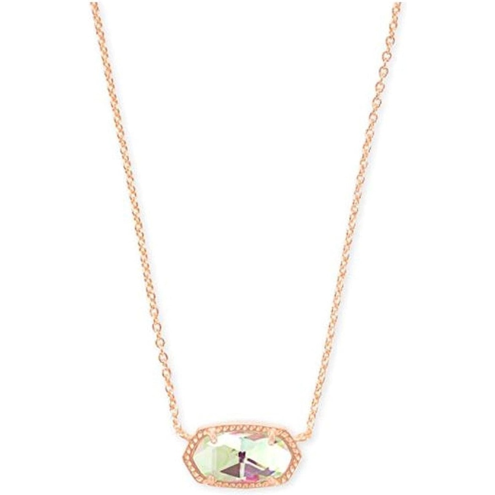 image:imageKendra Scott Elisa Pendant Necklace for Women Fashion Jewelry 14k GoldPlatedROSE GOLD DICHROIC GLASS