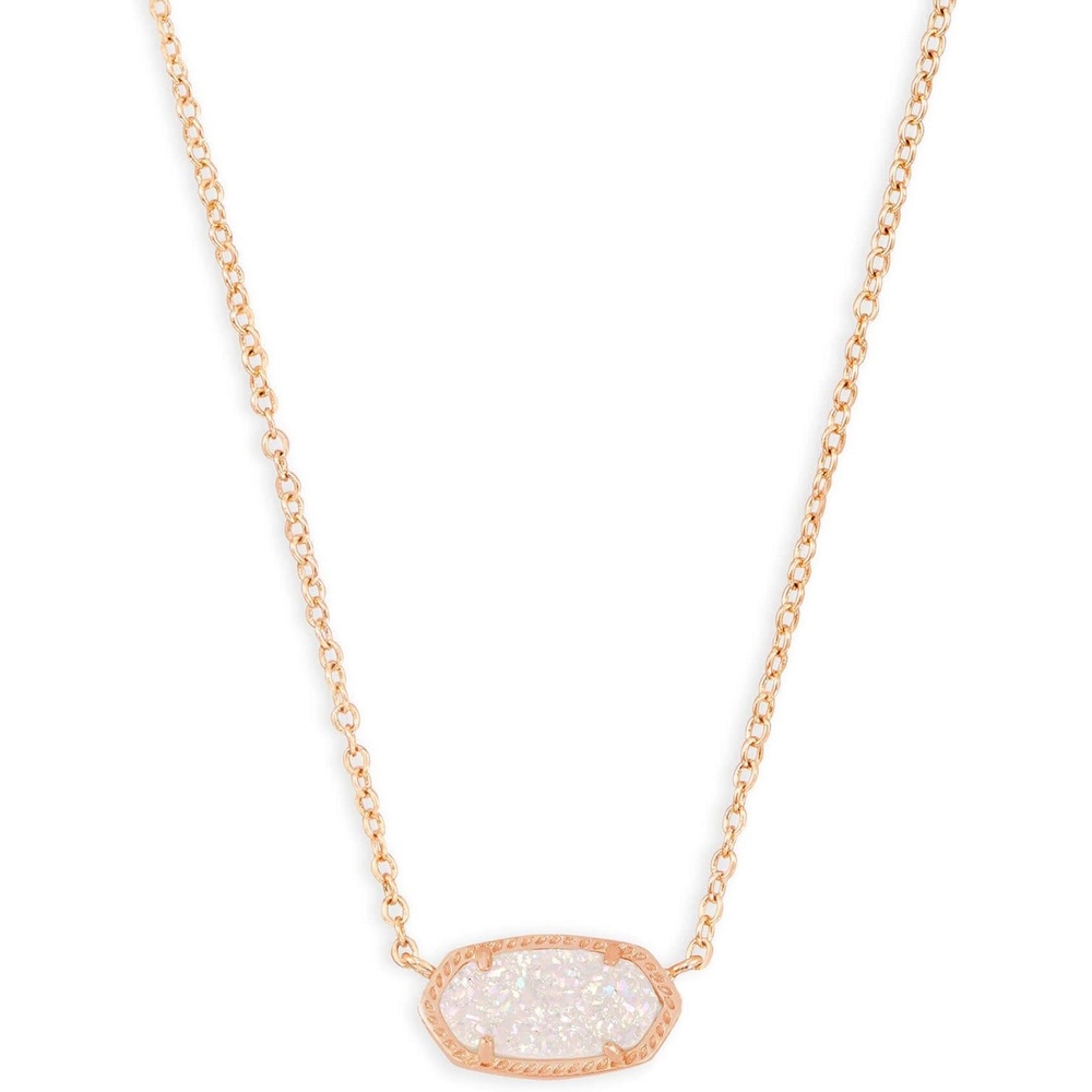 image:imageKendra Scott Elisa Pendant Necklace for Women Fashion Jewelry 14k GoldPlatedROSE GOLD IRIDESCENT DRUSY