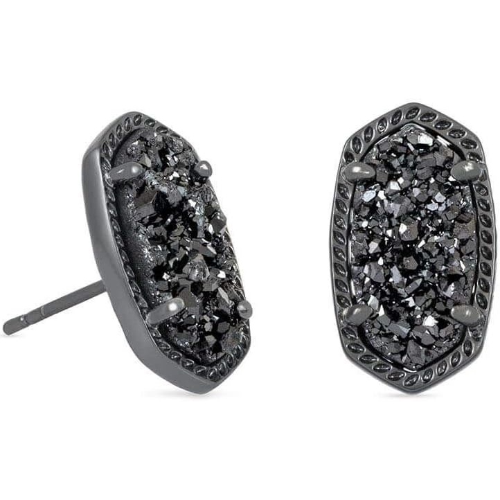 image:imageKendra Scott Ellie Stud Earrings for Women Fashion JewelryGUNMETAL BLACK DRUSY