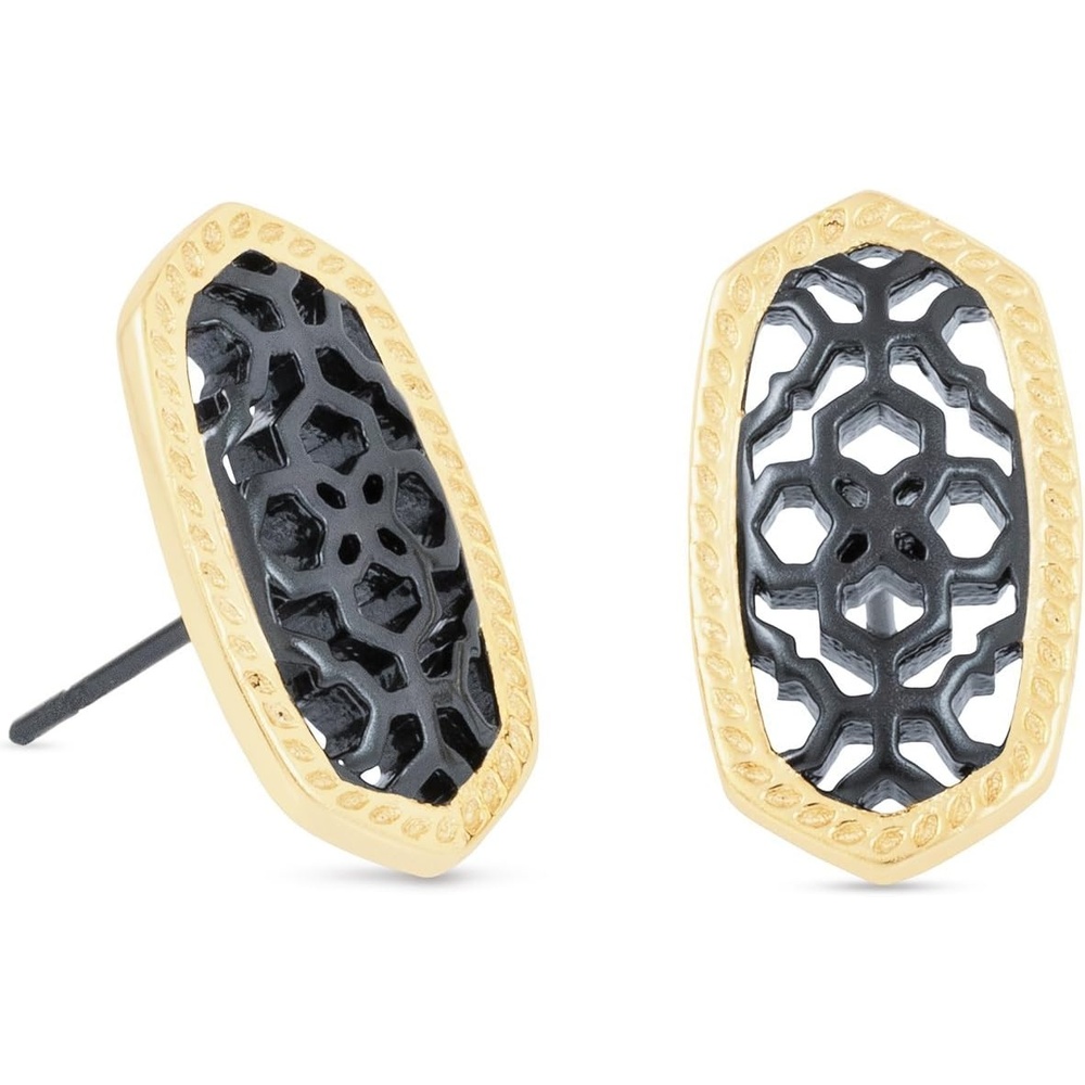 image:imageKendra Scott Ellie Stud Earrings for Women Fashion JewelryGold Gunmetal Filigree