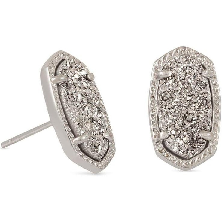 image:imageKendra Scott Ellie Stud Earrings for Women Fashion JewelryRHODIUM PLATINUM DRUSY