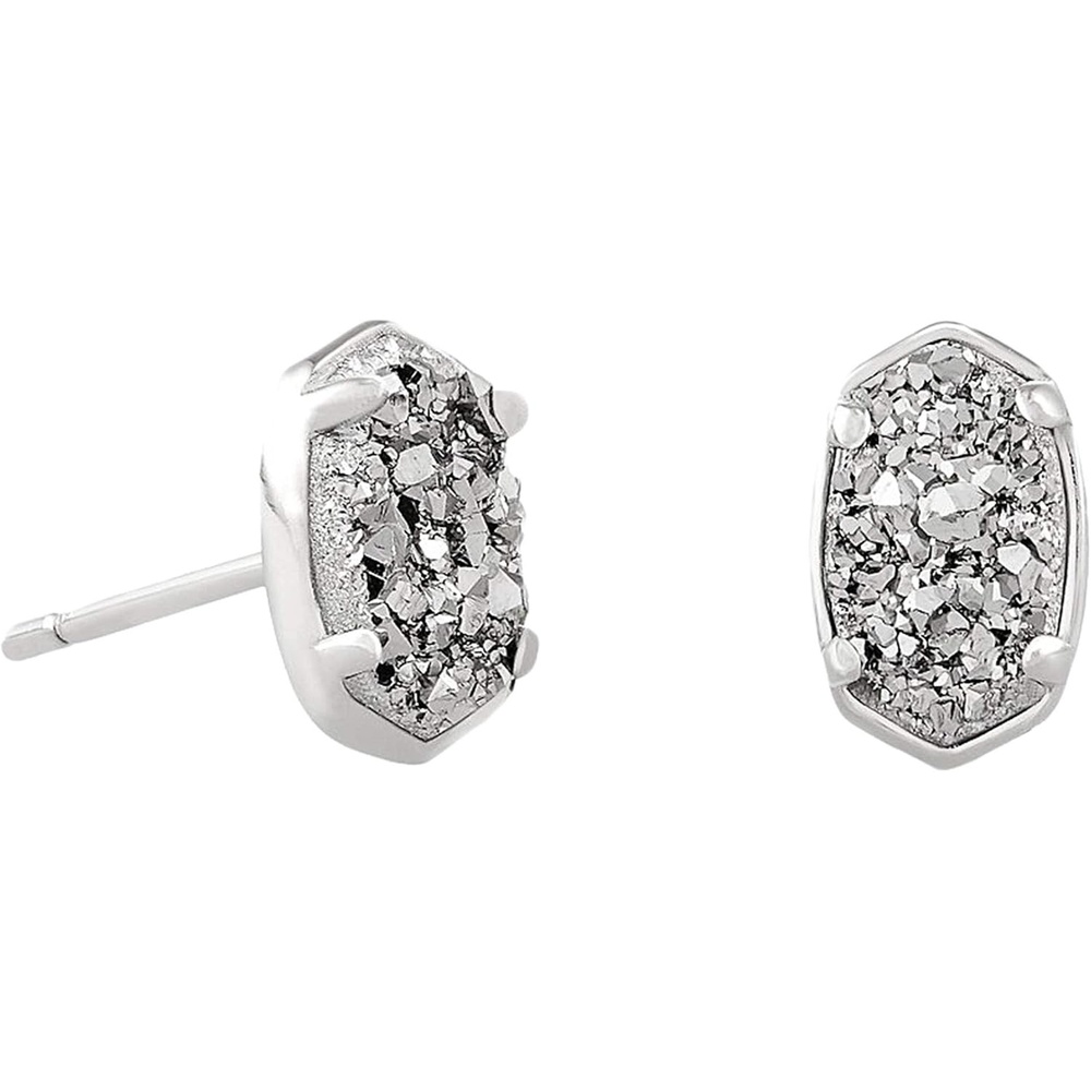 image:imageKendra Scott Emilie Stud Earrings for Women Fashion JewelryRHODIUM  PLATINUM DRUSY