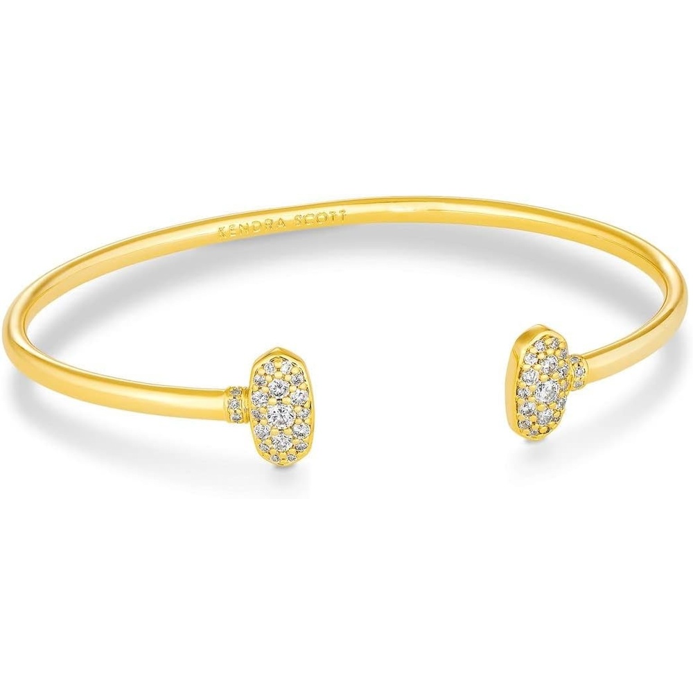 image:imageKendra Scott Grayson Crystal Cuff Bracelet Fashion Jewelry for WomenGOLD WHITE CUBIC ZIRCONIA