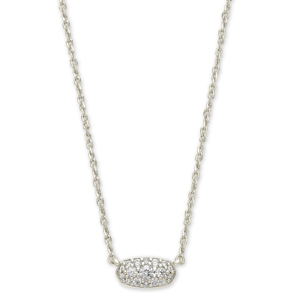 image:imageKendra Scott Grayson Crystal Pendant Necklace Fashion Jewelry for WomenRHODIUM WHITE CUBIC ZIRCONIA