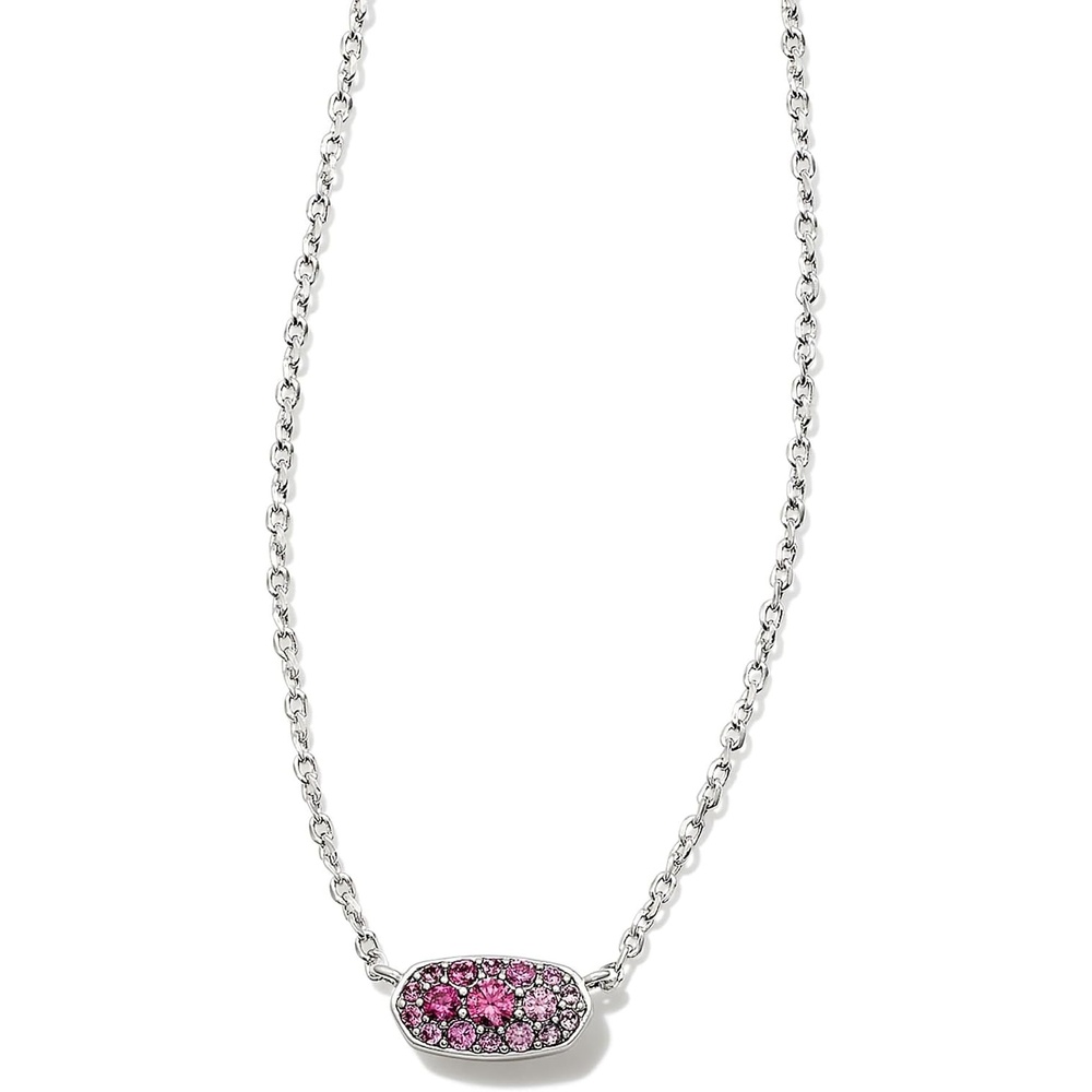 image:imageKendra Scott Grayson Crystal Pendant Necklace Fashion Jewelry for WomenSilver Pink Ombre