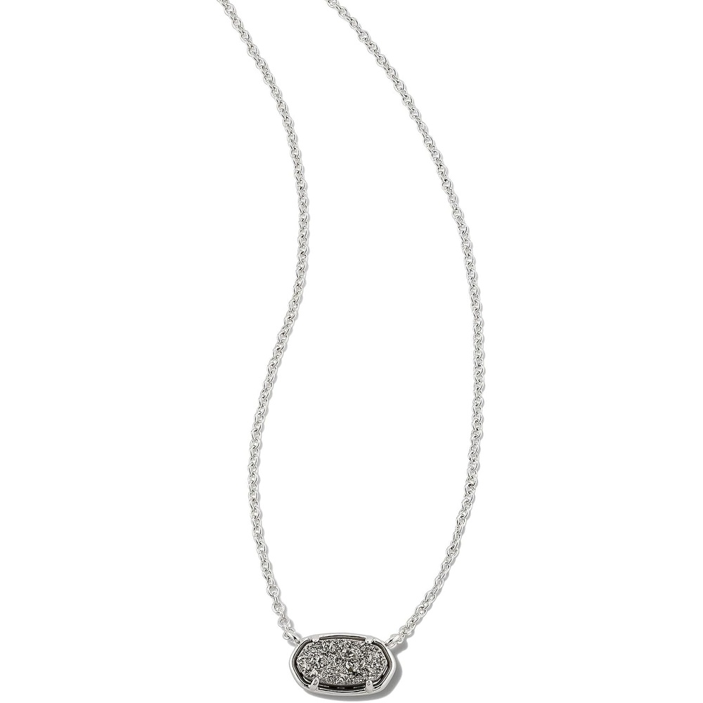 image:imageKendra Scott Grayson Stone Pendant Necklace Brass Construction 14K Gold Plating Lobster ClaspRHODIUM PLATINUM DRUSY