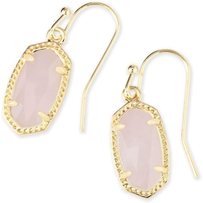 image:imageKendra Scott Lee Drop Earrings for WomenGOLD  ROSE QUARTZ
