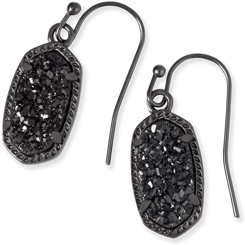 image:imageKendra Scott Lee Drop Earrings for WomenGUNMETAL BLACK DRUSY