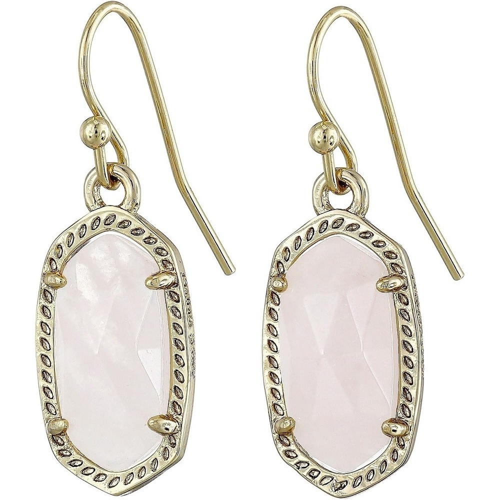 image:imageKendra Scott Lee Drop Earrings for WomenGoldRose Quartz