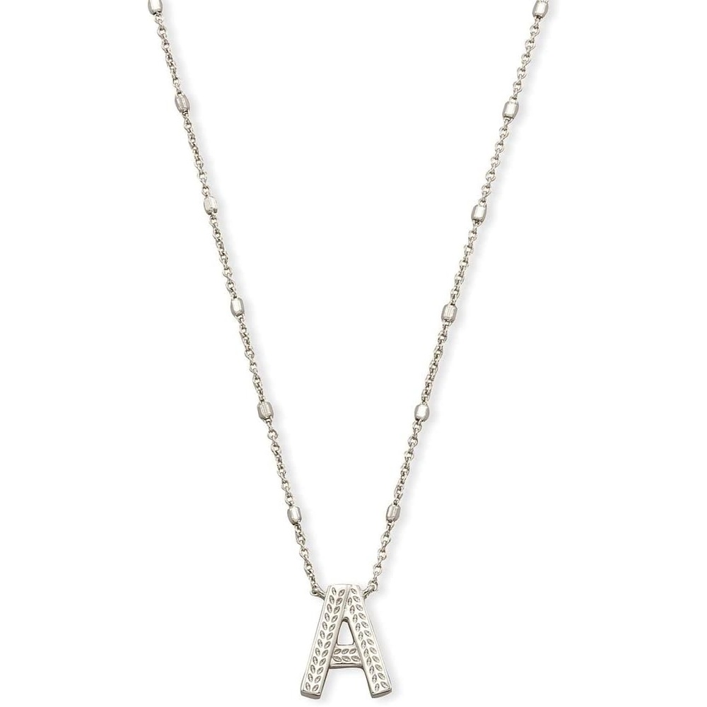 image:imageKendra Scott Letters AZ Pendant Necklace for Women Fashion Jewelry RhodiumPlated BrassLetter A