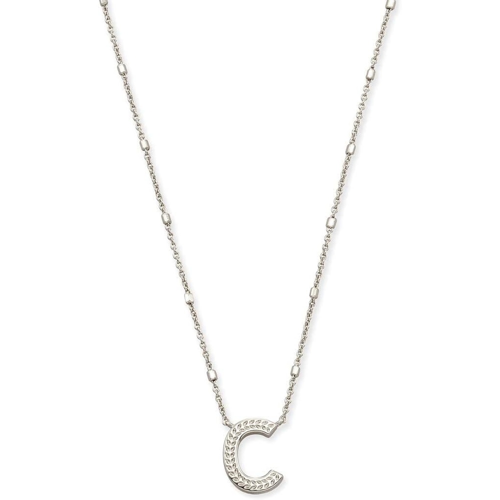 image:imageKendra Scott Letters AZ Pendant Necklace for Women Fashion Jewelry RhodiumPlated BrassLetter C