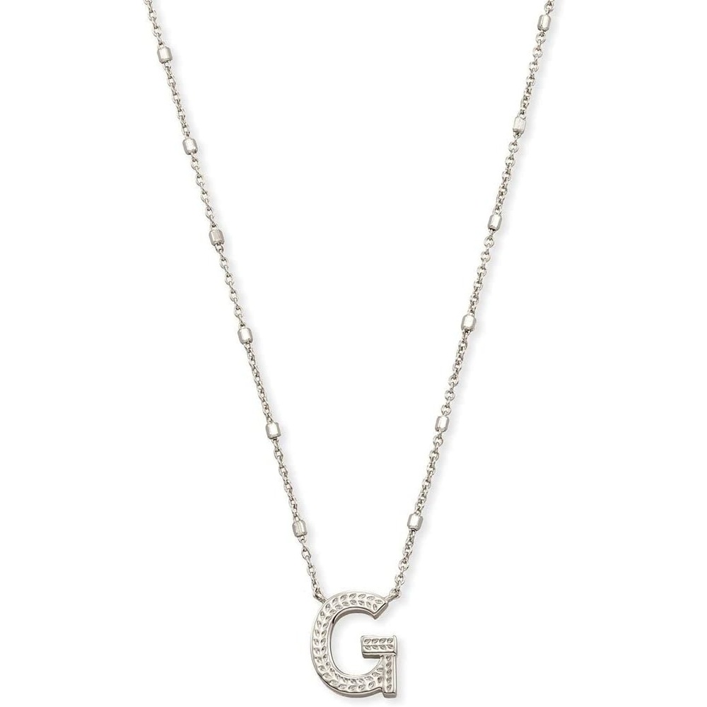 image:imageKendra Scott Letters AZ Pendant Necklace for Women Fashion Jewelry RhodiumPlated BrassLetter G
