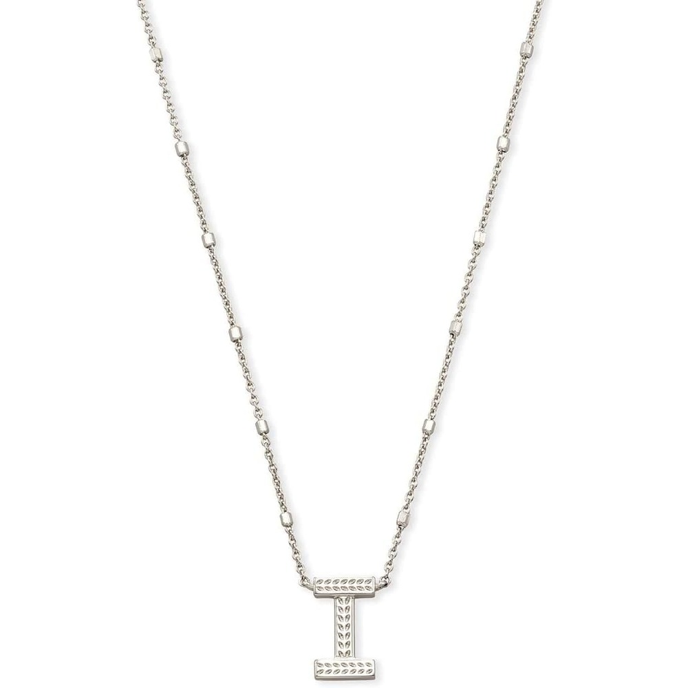 image:imageKendra Scott Letters AZ Pendant Necklace for Women Fashion Jewelry RhodiumPlated BrassLetter I