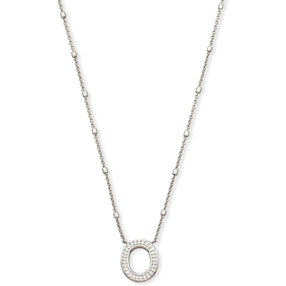 image:imageKendra Scott Letters AZ Pendant Necklace for Women Fashion Jewelry RhodiumPlated BrassLetter O
