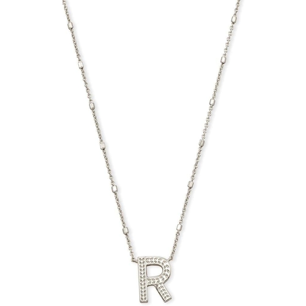 image:imageKendra Scott Letters AZ Pendant Necklace for Women Fashion Jewelry RhodiumPlated BrassLetter R
