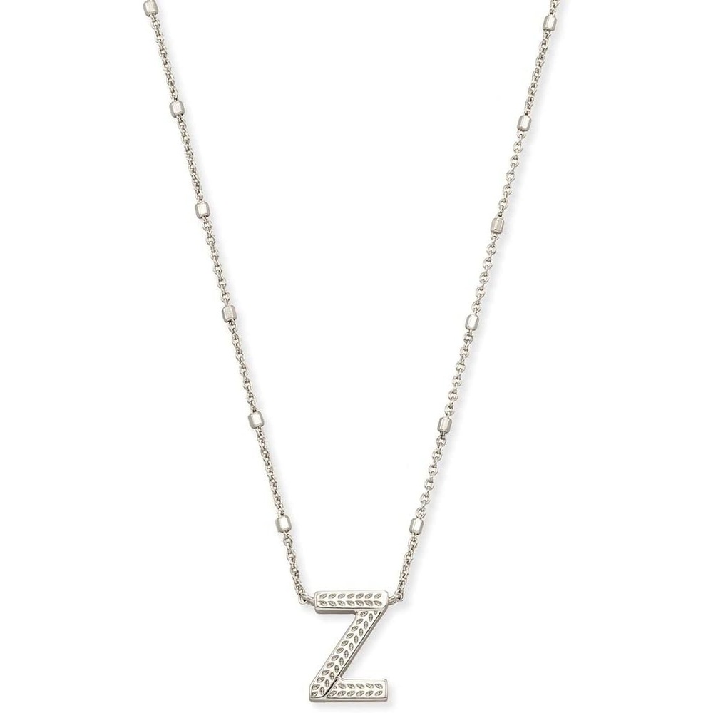 image:imageKendra Scott Letters AZ Pendant Necklace for Women Fashion Jewelry RhodiumPlated BrassLetter Z
