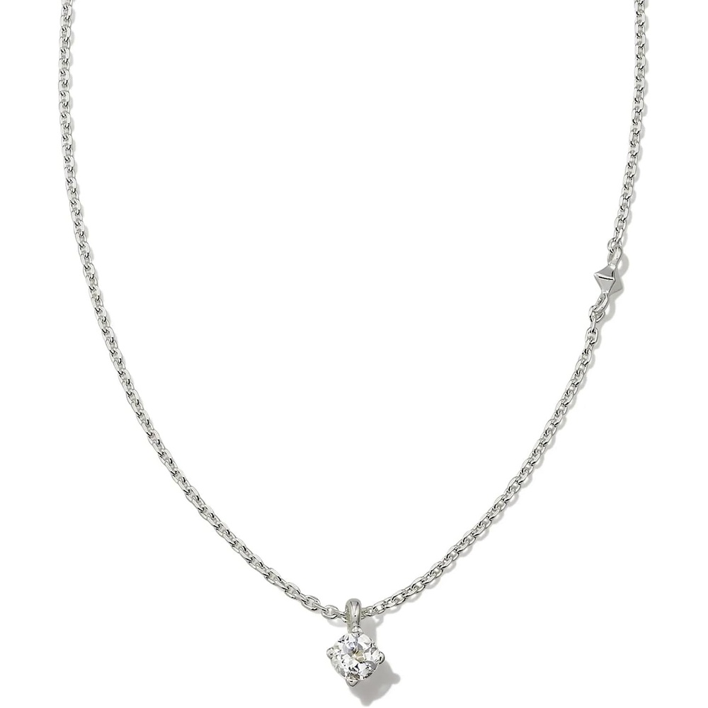 image:imageKendra Scott Maisie Sterling Silver Pendant NecklaceWHITE TOPAZ
